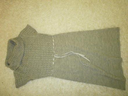 Šedé úpletové šaty, m