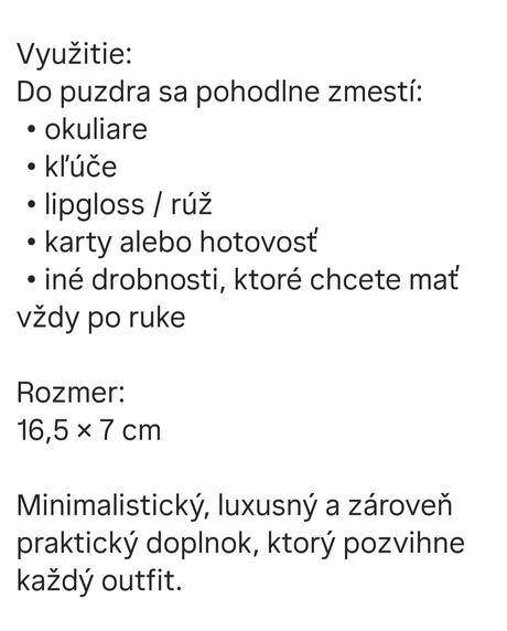 Kabelka obal púzdro okuliare nová crossbody, 