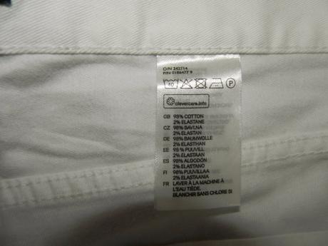 H&m biele rifle rovného strihu m/l, h&m,32