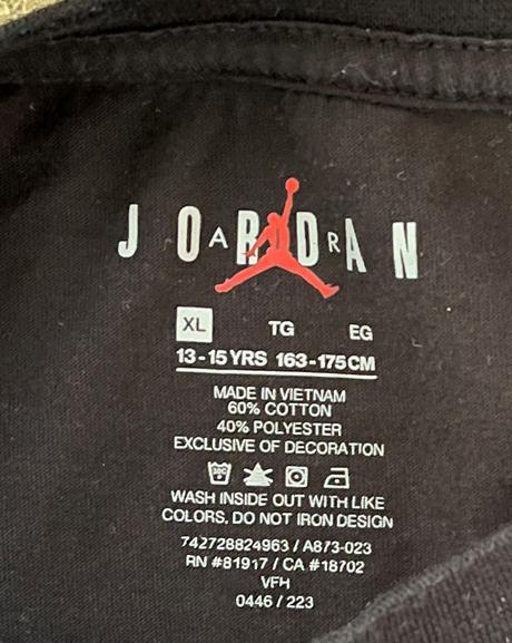 Čierne tričko jordan 163-175, air jordan,164