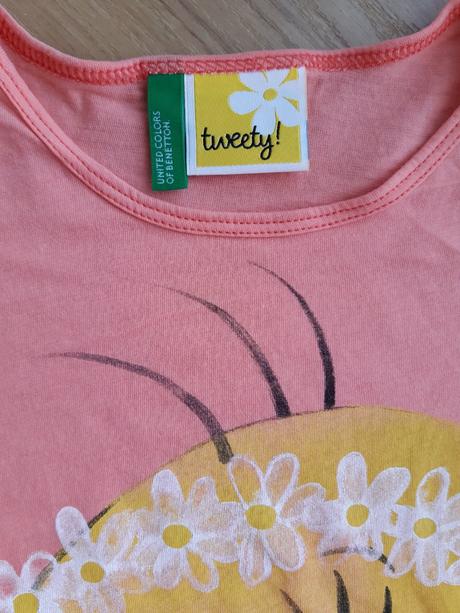 Bavlnené tričko s tweety zn. benetton, benetton,134