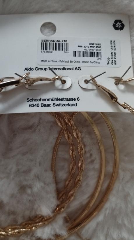 Bižutéria náušnice kruhy aldo, aldo