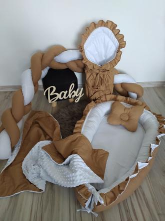 Hniezdo s volánikom pre bábätko do postieľky, šírka (cm): 40,dĺžka (cm): 70