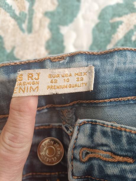 Riflové legíny, denim,42