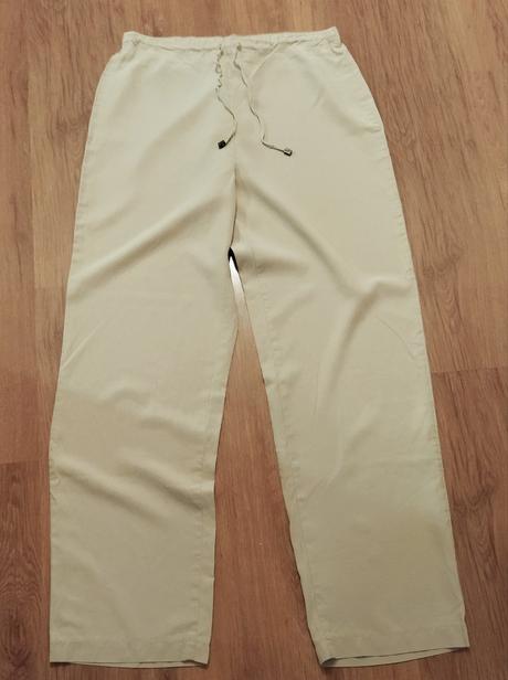 Voľné tenké nohavice lyocell a ľan, marks & spencer,xl