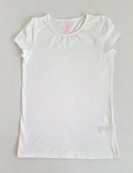 Tričko biele, h&m,134
