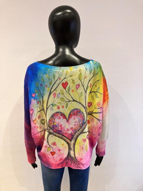 Dámske vzorované svetrové tričko (l), l