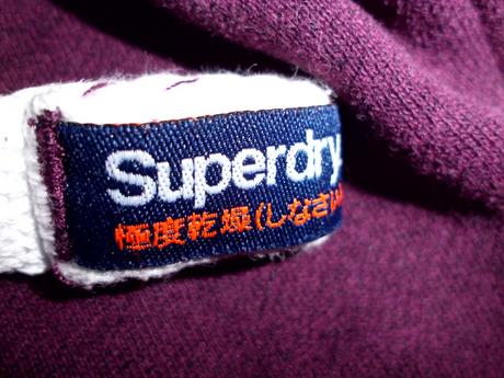 Bordovo čierny melír hrubšia, superdry,l