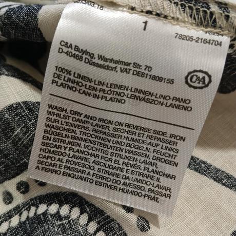 Ľanová blúzka/halenka s opaskom, c&a,46