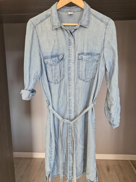 Riflove šaty, h&m,36