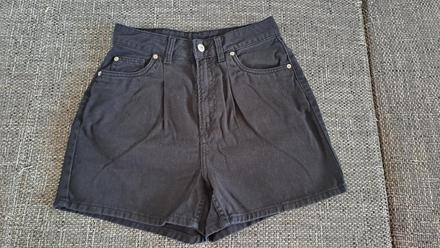 Čierne riflové kraťasy, h&m,s
