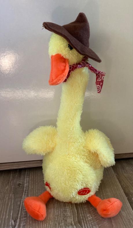 Plyšová spievajúca,tancujúca kačka/káčer, 