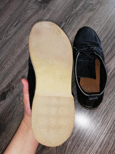 Dámske kožené topánky so zvieracou srstou, zara,40