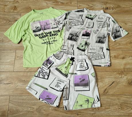 2x tričko a kraťasky č. 164, sinsay,164