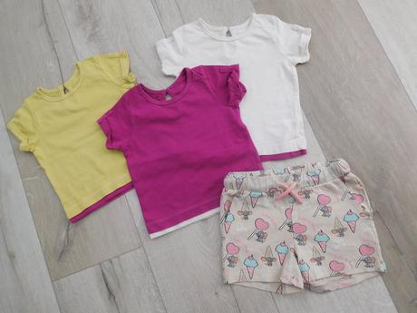 M-tričká pre dievčatko- 3 / 6 mesiacov, bavlnené, 68