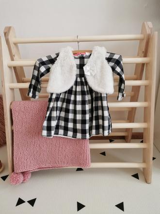Hm hunata biela vesta, h&m,80