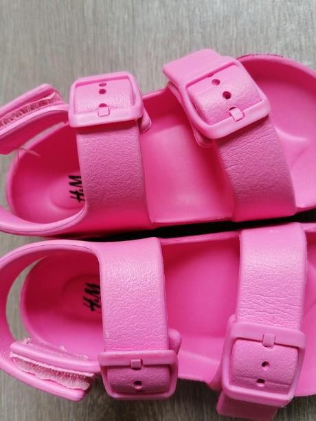 Ružové sandalky k vode, h&m,23
