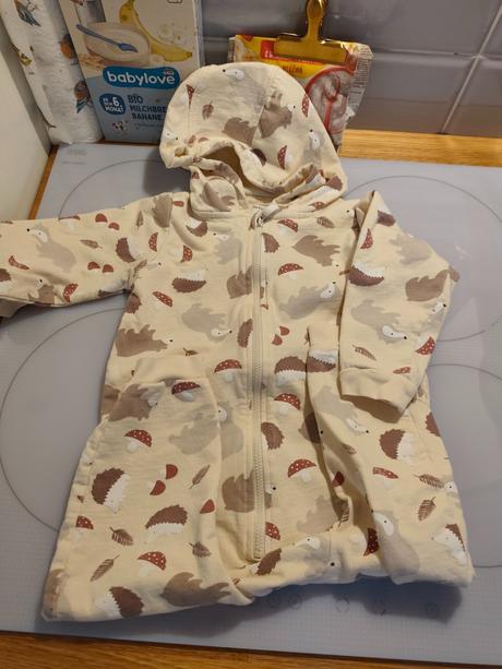Zvieratkový teplákovy overal na zips, sinsay,92
