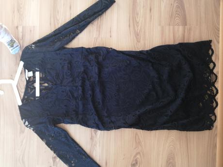 Tehotenské čipkované šaty, h&m,s