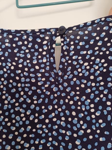 Dámska modrá vzorovaná blúzka, 48