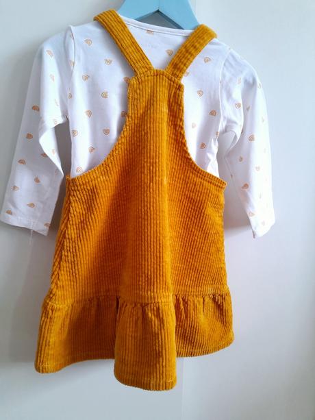 Set menčestrové šaty+tričko, topomini,86