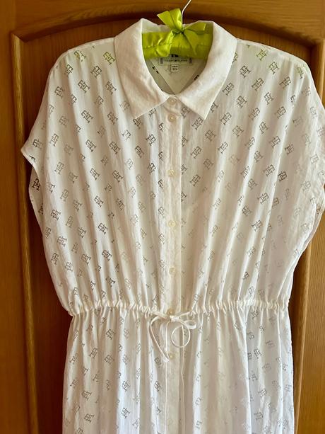 Biele šaty zn.tommy hilfiger č.38/40 so spodničkou, tommy hilfiger,l