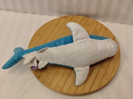 Tyrkysový trblietavý plyšový žralok ravensden 40cm,