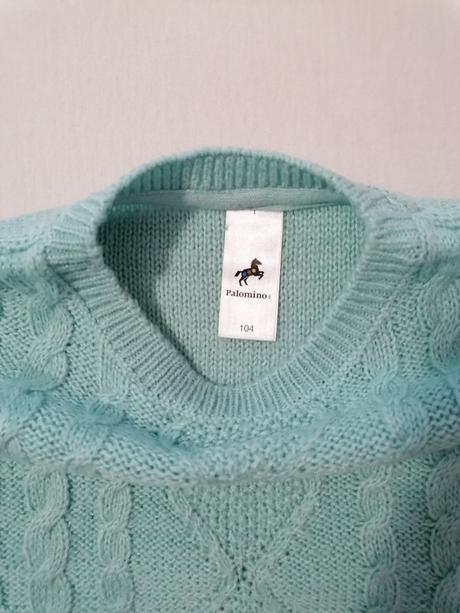 Pulover s pletenym vzorom mentolovy, palomino,104