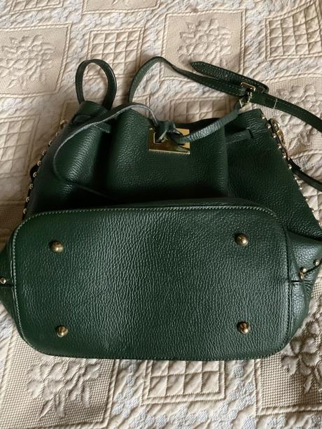 Kabelka zelena made in italy, 