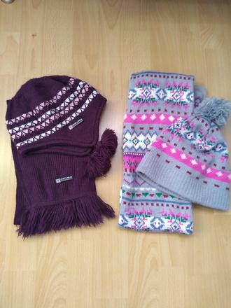 2x súprava čiapka so šálom, f&f