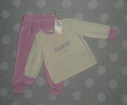 Velúrové pyžamo na 2 roky, 86 / 92 / 98