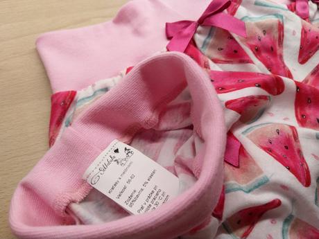 Kraťasy melónikové so slaboružovým nápletom, 56 - 104