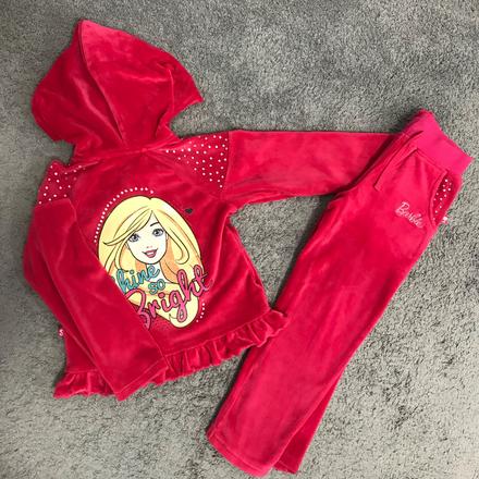 Velúrová tepláková súprava 3-4 r., barbie,104