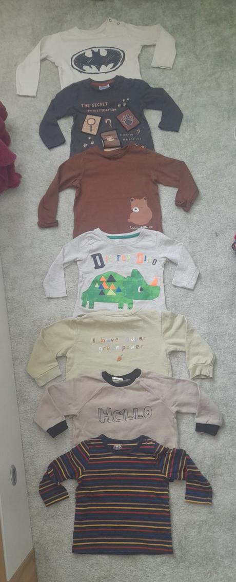 Tričká s dĺhym rukávom č. 74/80, 80