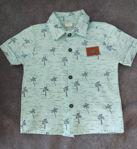 Letná súprava- košeľa a riflove kraťasy, 92