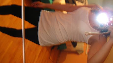 Biele tričko, fishbone,s