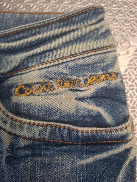 Riflová sukňa calvin klein, calvin klein,m