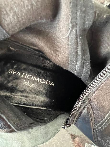 Spaziomoda bologna vysoké kožené čižmy nad kolena, 38