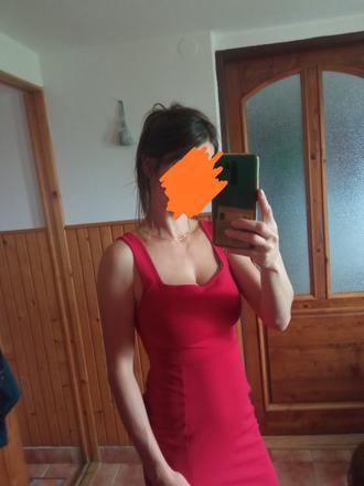 Bordové šaty, s / xs