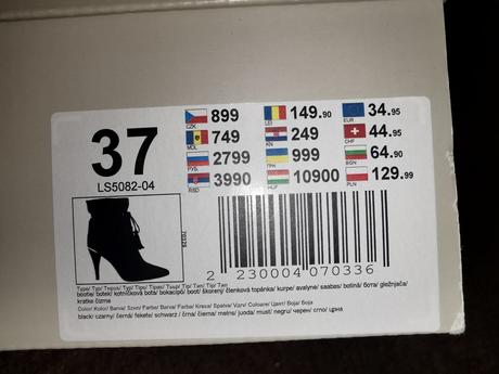 Ccc nízke čižmy na podpätku, 37