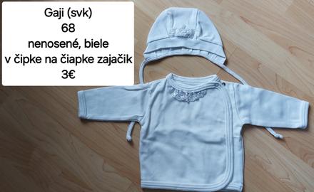 Suprava zavinovací kabátik a čepček gaji 68, gaji,68