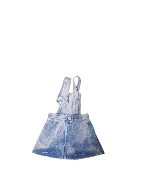 Dievčenská rifľová suknička s trakmi, 98