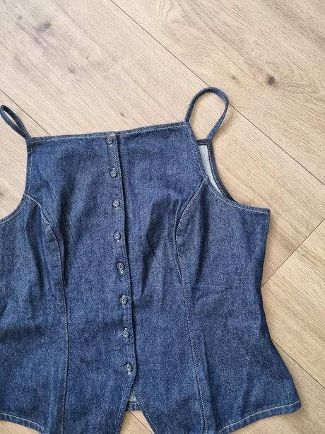 Rifľový top/vesta h&m veľ. 42, h&m,42