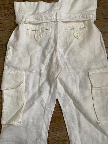 Ľanové letné etno/boho historické nohavice, kookai,s