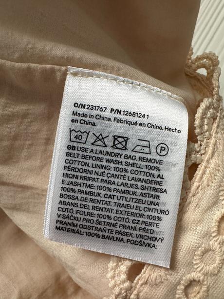 H&m - šaty s anglickou krajkou, h&m,s