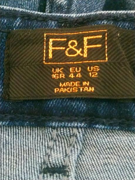 Dámske tmavo modré elastické rifle, f&f, l, f&f,l