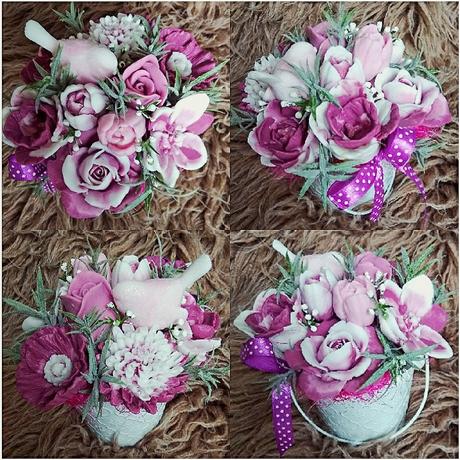 Mydlové boxy, kyticky, dekoracie, 