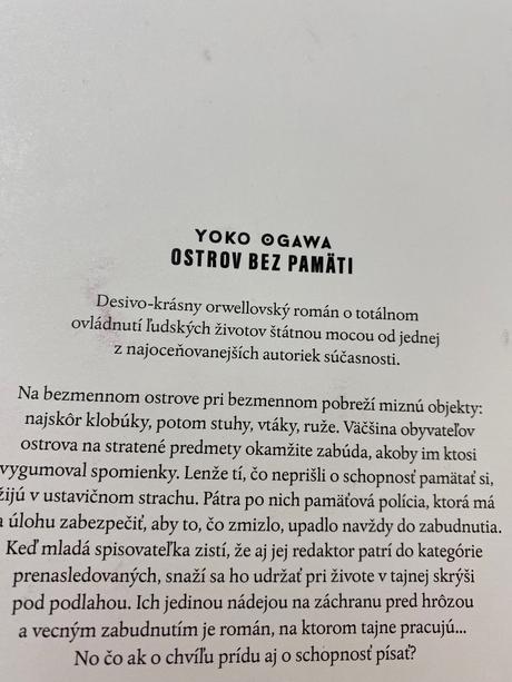 Ostrov bez pamäti yoko ogawa,