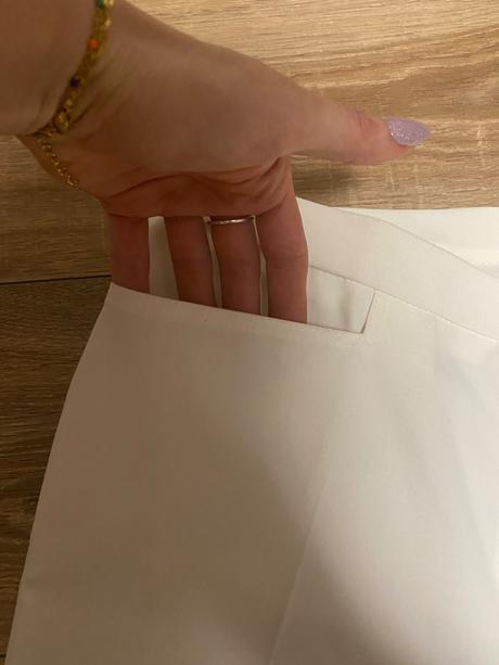 Elegantne biele nohavice, xl