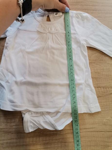 Dievčenské biele tričko s body, pepco,62